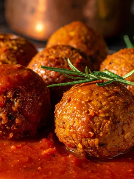 Almôndegas de Carne Moída Cozidas no Molho