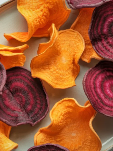 Chips de Batata Doce e Abobrinha na Air Fryer