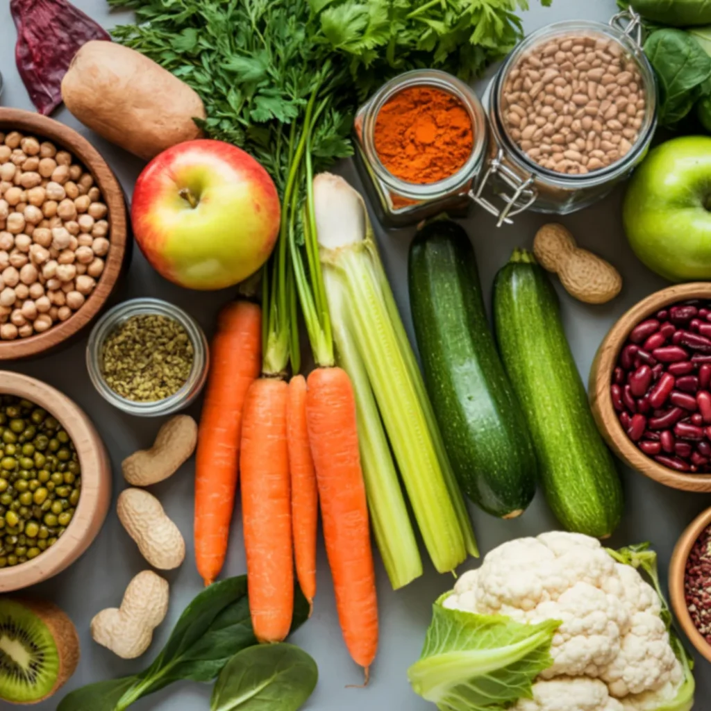 Frutas e vegetais frescos utilizados na dieta anti-inflamatória