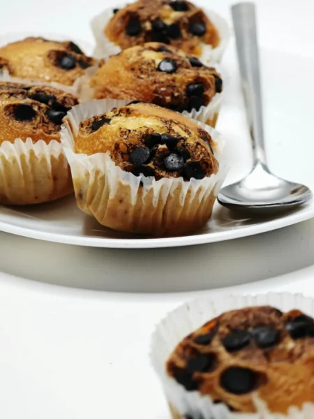 Muffin Funcional de Banana e Aveia com Gotas de Chocolate