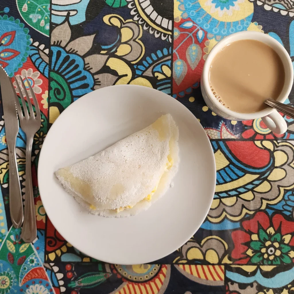 Tapioca com Queijo Cottage e Orégano