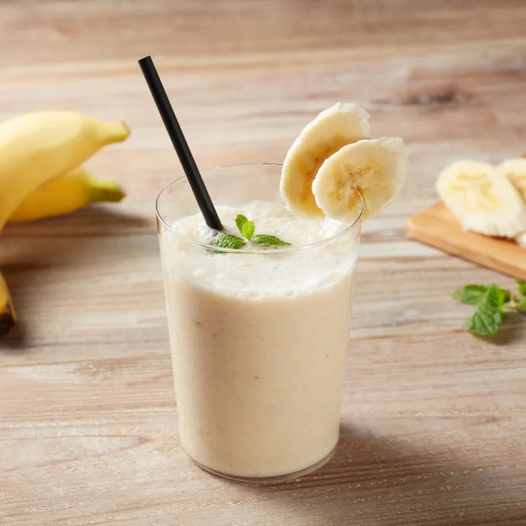 Vitamina de Banana, Pasta de Amendoim e Whey Protein