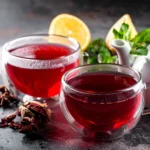 chá de hibisco e cavalinha